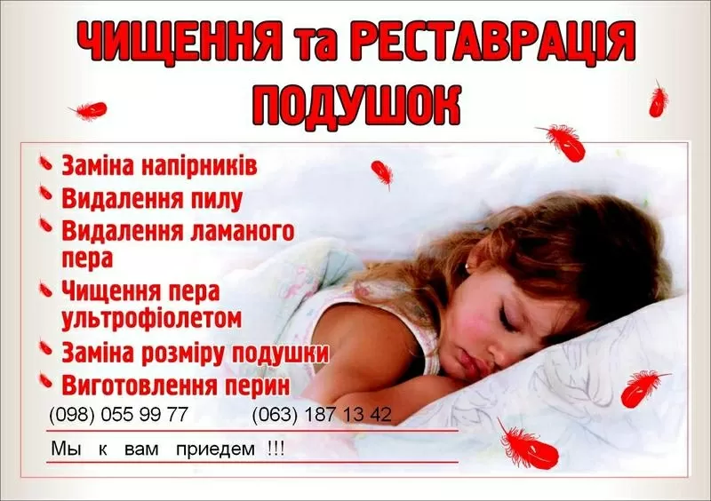 Чищення та реставрація подушок
