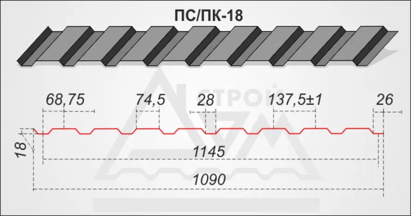 Профнастил Металлочерепиця 4